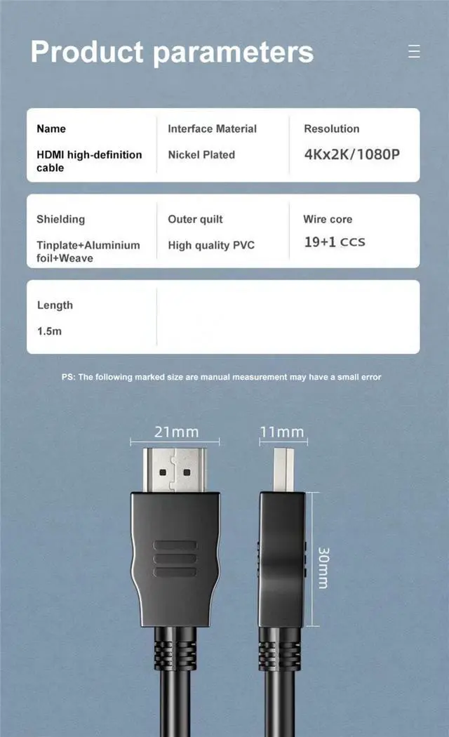 Alt view image 4 of 7 - AUBEAMTO 2-Pack 4K HDMI Cable(5ft), Set-top Box TV Data HDMI 2.0 Cable Version Ultra High Speed Certified 4K@60Hz Computer Video HDMI For Xiaomi PS5