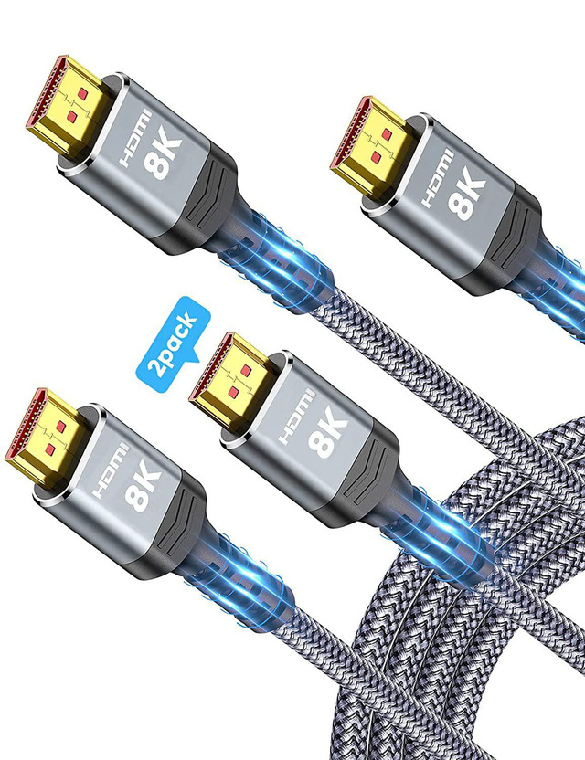 Yellowprice 50ft 8K HDMI 2.1 Cable – 48Gbps, UltraHD 120Hz, HDR – Braided, Gold Plated – Lot Available