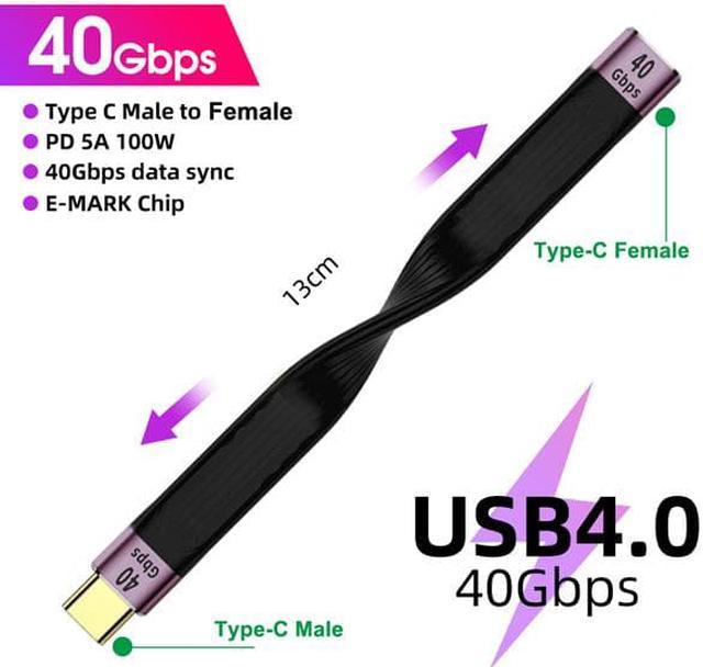 USB4 Thunderbolt 4 PD 3.0 100W 40Gbps USB-C Cable