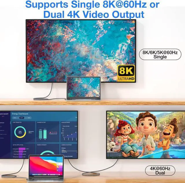 Alt view image 3 of 7 - USB 4 Cable  3.3 ft [USB-IF Certified],AUBEAMTO Right Angle 40Gbps USB 4 Cable Supports 8K HD Display, 40 Gbps Data Transfer, 240W Charging USB C to Type-C Cable, for Laptop, Hub, Docking, and More