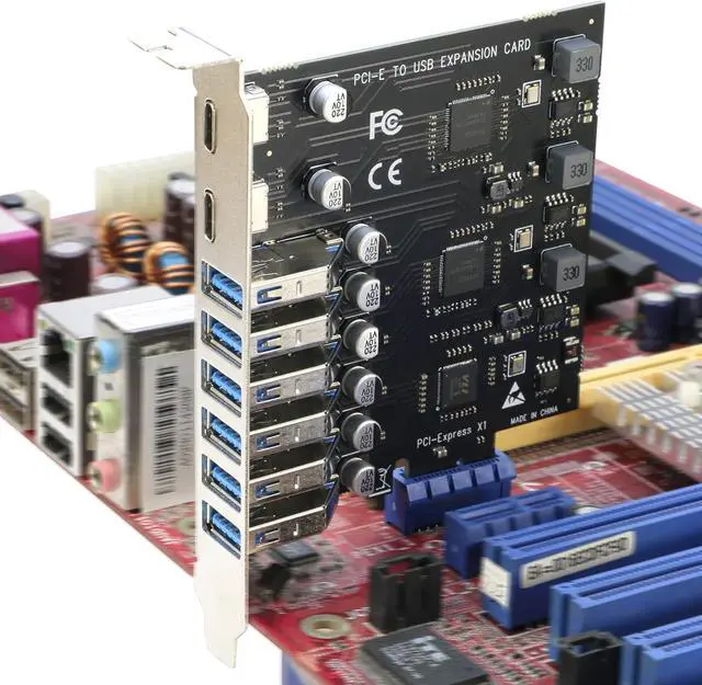 Alt view image 7 of 7 - AUBEAMTO USB 3.0 PCIe Card, 8-Port (2 x USB-C+ 6 x USB-A) USB 3.2 Gen1 5Gbps PCIe Expansion Card, Compatible with Windows and Linux (Not Support Mac OS)