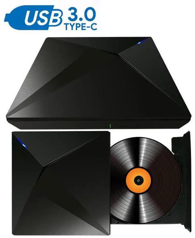 Main image of AUBEAMTO CD/DVD Drive for Laptop/PC, USB 3.0 Type-C Portable Player for Computer CD DVD +/-RW Disk Drive CD Burner Writer Reader Compatible with Desktop Windows macOS (USB3.0&Type C Interface)