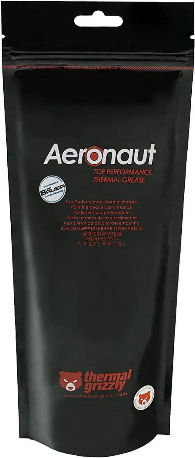 Alt view image 6 of 9 - Thermal Grizzly - Aeronaut - High Performance Thermal Paste - Cooling and Mute Heat Sink Paste for CPU (All Kinds of Them) and Graphics Card Coolers (26 Gram)