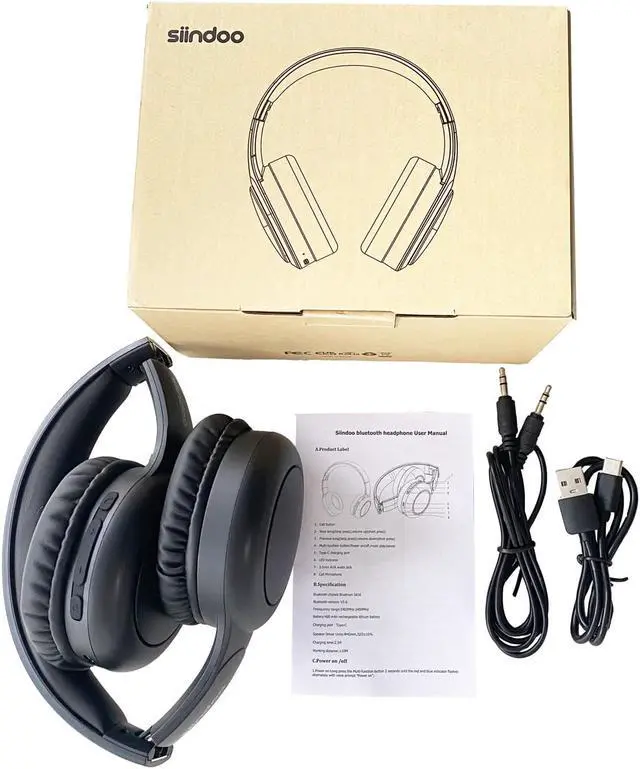 Alt view image 7 of 7 - Kids Wireless Bluetooth Headphones, Siindoo Kids Headphones with MIC, 40H Playtime, Bluetooth 5.0 & Stereo Sound, Foldable, Adjustable Headband, Childrens Headphones for iPad Tablet Home School