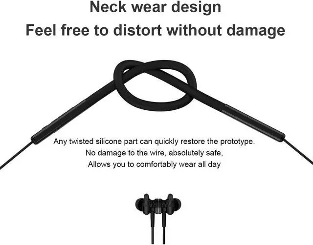 Alt view image 3 of 7 - ANC Noise Cancelling Bluetooth Wireless Neckband , Sport Headphones for Workout Sports  ,Magnetic Neckband Earphones