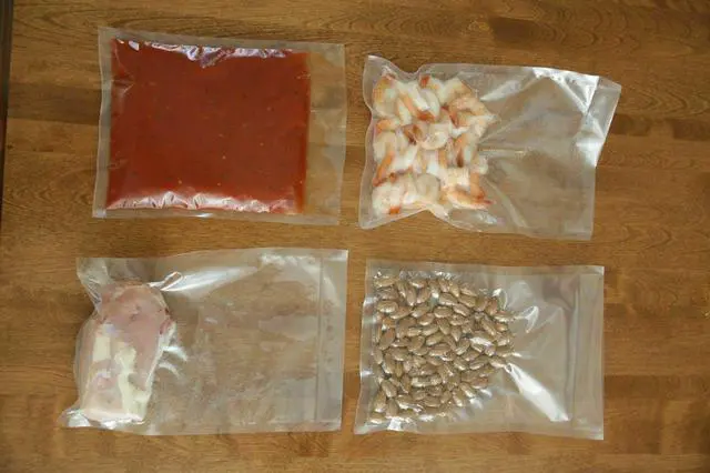 Alt view image 7 of 7 - 200 Quart 8"x12" 4 mil Embossed Food Vacuum Sealer Bags - Great for Food Saver