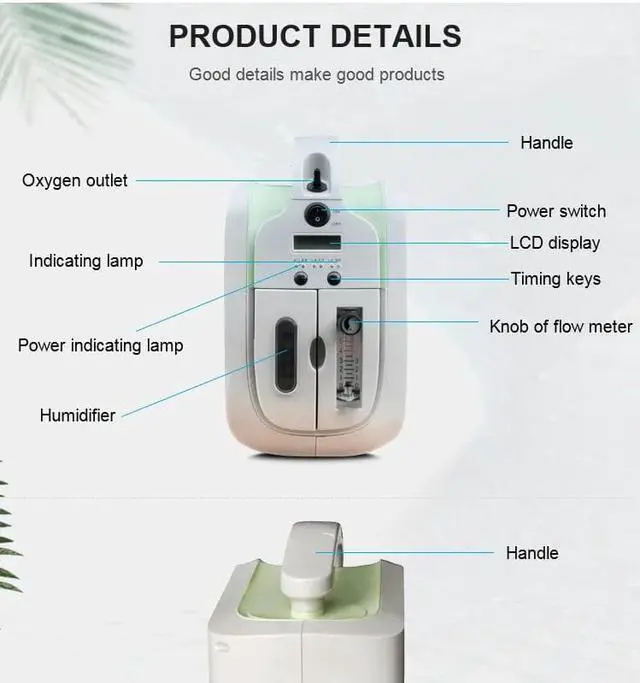 Alt view image 3 of 4 - LDLC heavy duty 1-5L Adjustable Oxygen Concentrator Generator Oxygen Machine For Home battery not including just machine