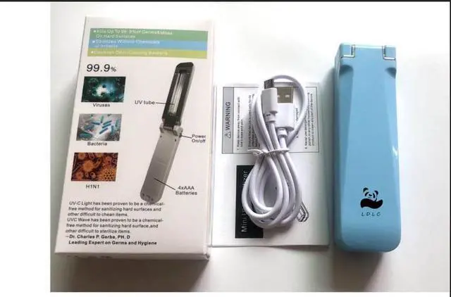 Alt view image 2 of 7 - UV Sanitizer Handheld Wand Folding Light Kill Bacteria Germ Sterilizer Portable