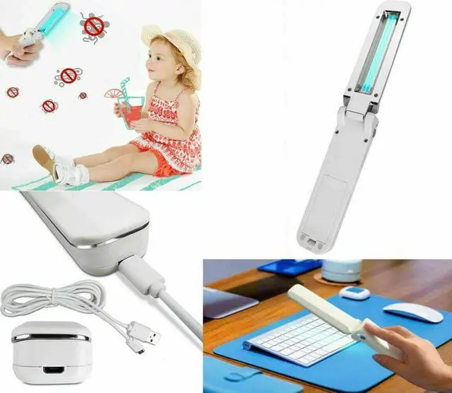 Alt view image 7 of 7 - UV Sanitizer Handheld Wand Folding Light Kill Bacteria Germ Sterilizer Portable