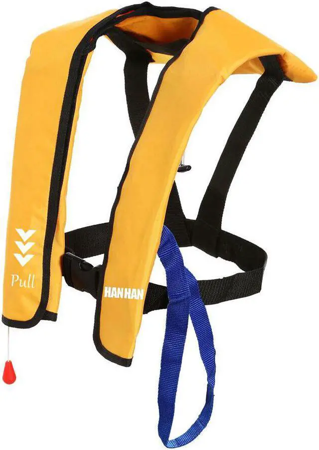 Main image of HANHAN Manual Inflatable Life Jacket Vest Manual CE, PFD ,CCS Certificated Yellow ,With 33 CO2 Cylinder Ready To Use