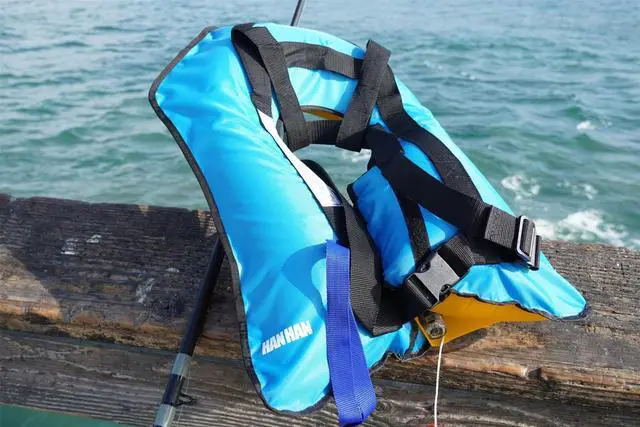 Alt view image 2 of 6 - HANHAN Automatic Inflatable Life Jacket Life Vest blue color With 33 CO2 Cylinder Ready To Use