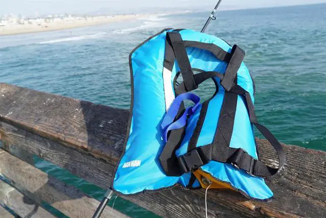 Alt view image 6 of 6 - HANHAN Automatic Inflatable Life Jacket Life Vest blue color With 33 CO2 Cylinder Ready To Use