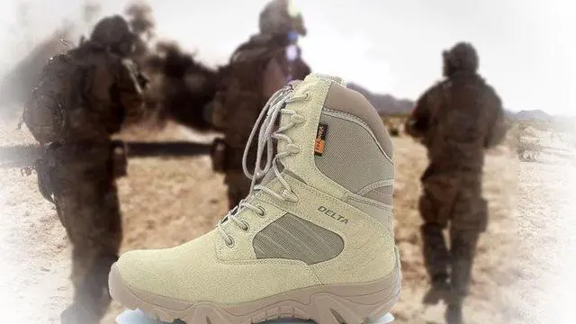 Alt view image 3 of 7 - Men's &women's  Military Tactical Work Boots Hiking Motorcycle Combat Bootie New 9