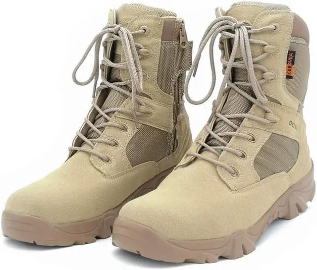 Main image of Men's &women's  Military Tactical Work Boots Hiking Motorcycle Combat Bootie New 9