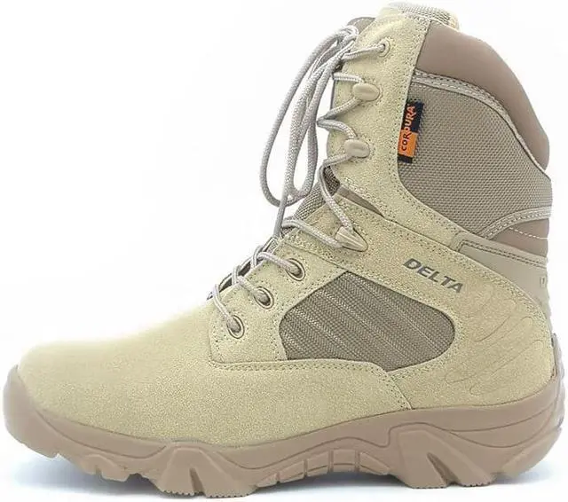 Alt view image 6 of 7 - Men's &women's  Military Tactical Work Boots Hiking Motorcycle Combat Bootie New 9