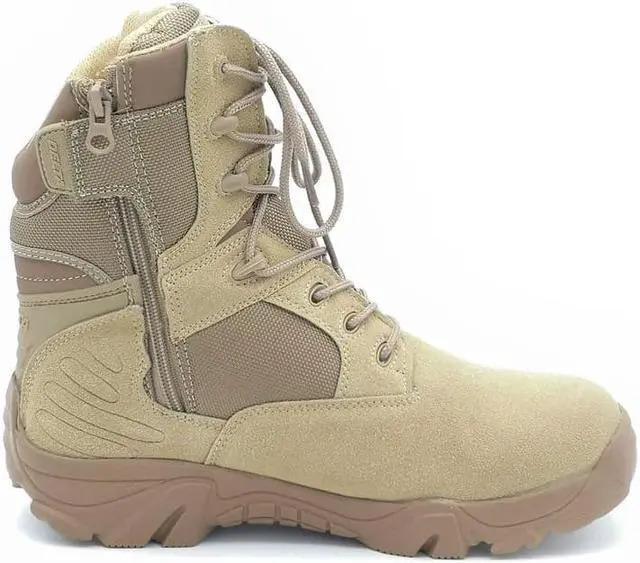 Alt view image 4 of 7 - Men's &women's  Military Tactical Work Boots Hiking Motorcycle Combat Bootie New 9