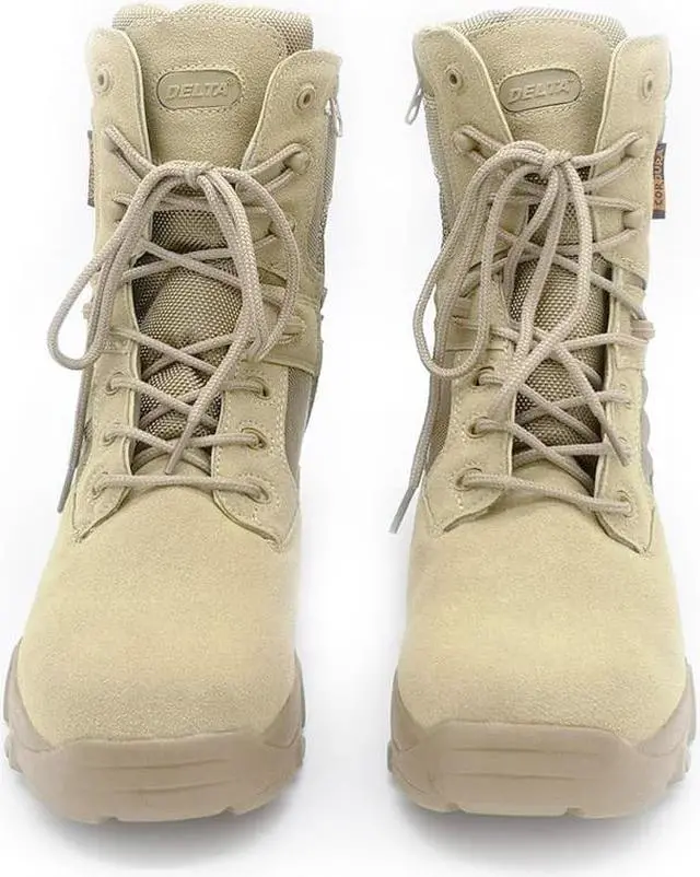 Alt view image 5 of 7 - Men's &women's  Military Tactical Work Boots Hiking Motorcycle Combat Bootie New 9