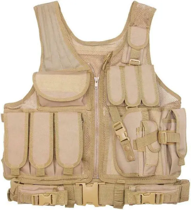 Main image of LDLC Loaded Gear Tactical Vest Right Hand w/ Holster adjustable HUNTING VEST Brown