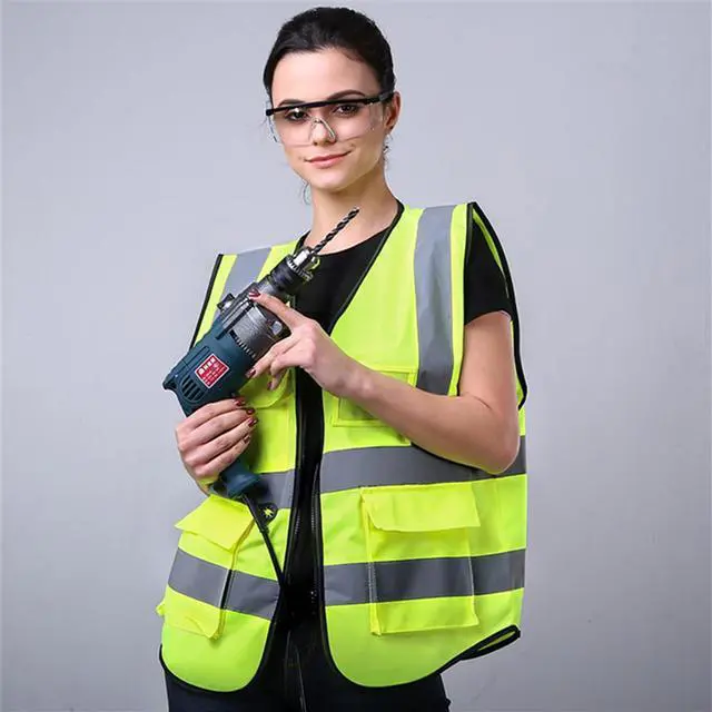 Alt view image 3 of 7 - safety vest Reflective Vest Working Clothes for Outdoor sports XL Green