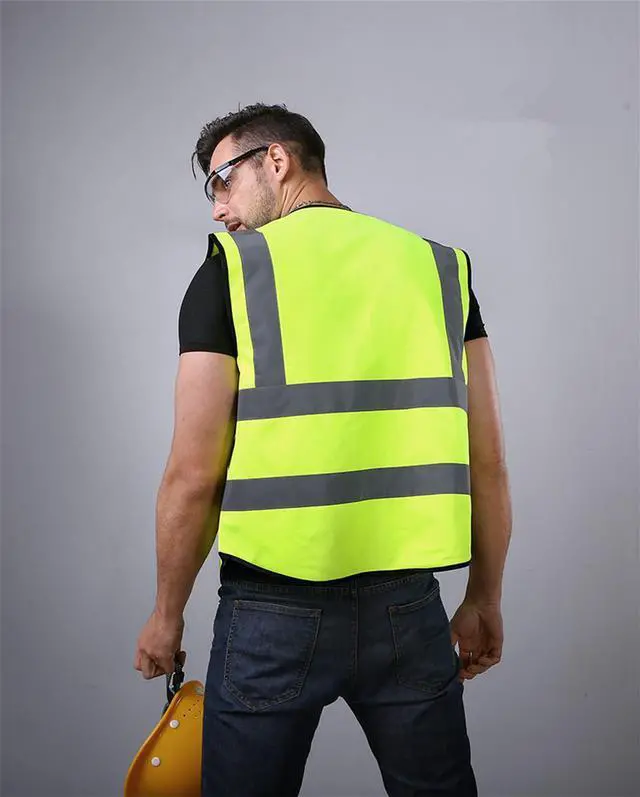 Alt view image 7 of 7 - safety vest Reflective Vest Working Clothes for Outdoor sports XL Green