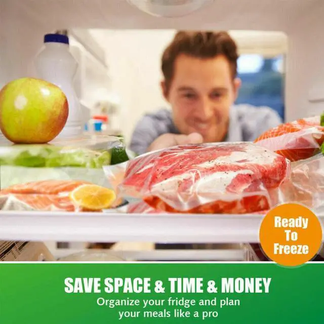 Alt view image 6 of 7 - 200 Pint 6" x 10" Food Vacuum Sealer Bags Embossed Vac And Pac Bags