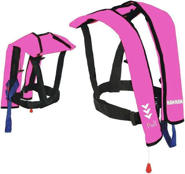 Main image of HANHAN Manual Inflatable Life Jacket Vest   CE, PFD ,CCS Certificated Pink With 33 CO2 Cylinder Ready To Use