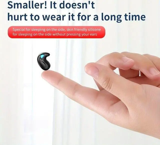 Alt view image 3 of 7 - X57 Invisible Sleep Wireless Earphone Waterproof Earbuds bluetooth 5.3 feather White