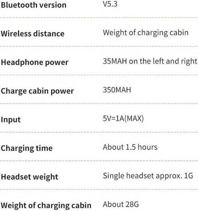 Alt view image 7 of 7 - X57 Invisible Sleep Wireless Earphone Waterproof Earbuds bluetooth 5.3 feather White