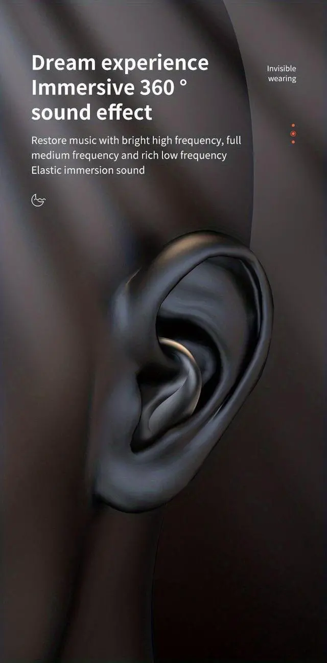 Alt view image 4 of 7 - X57 Invisible Sleep Wireless Earphone Waterproof Earbuds bluetooth 5.3 feather White