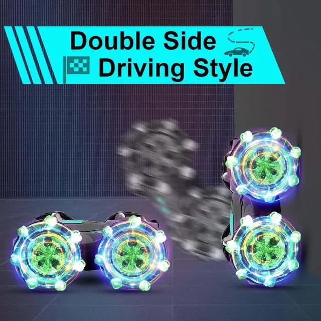 Alt view image 3 of 7 - RC Stunt Car Invincible 360°Rolling Twister with Colorful Lights & Music Recharg