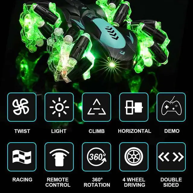 Alt view image 2 of 7 - RC Stunt Car Invincible 360°Rolling Twister with Colorful Lights & Music Recharg