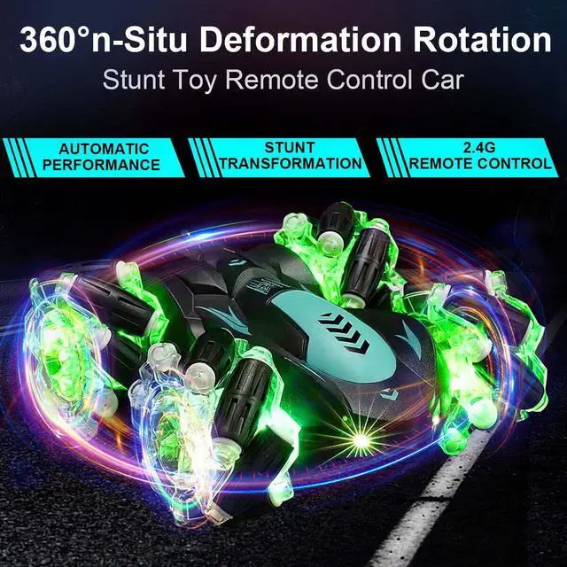 Alt view image 4 of 7 - RC Stunt Car Invincible 360°Rolling Twister with Colorful Lights & Music Recharg