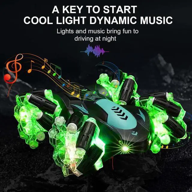 Alt view image 6 of 7 - RC Stunt Car Invincible 360°Rolling Twister with Colorful Lights & Music Recharg