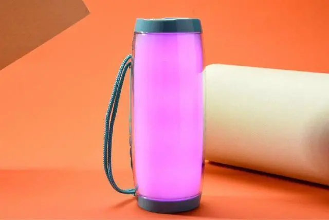 Alt view image 2 of 5 - Bluetooth Speaker Wireless Waterproof Stereo Bass USB/TF/FM Radio coloful light Green