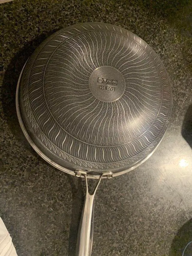 Alt view image 2 of 4 - LDLC 12 inch Hybrid Stainless Steel Wok, double side Nonstick #304 stainless steel