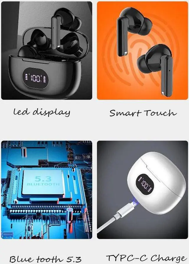 Alt view image 6 of 7 - LDLC long-distance transmission Bluetooth Earbuds Headset Wireless