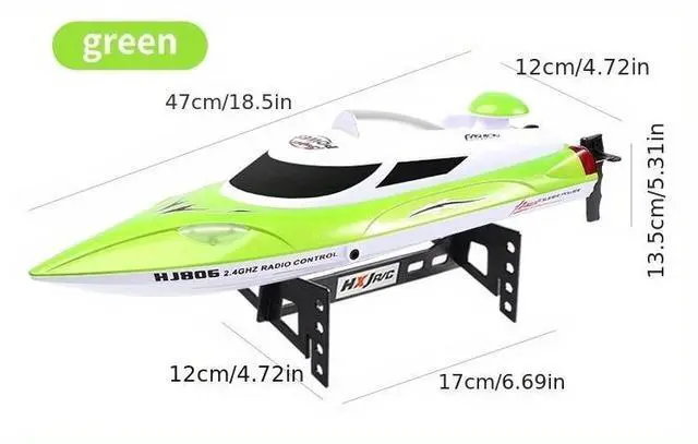 Alt view image 2 of 7 - LDLC RC High Speed 35km/h Racing Boat, Sealed Waterproof,Huge size ship Automatic flip Unsinkable green