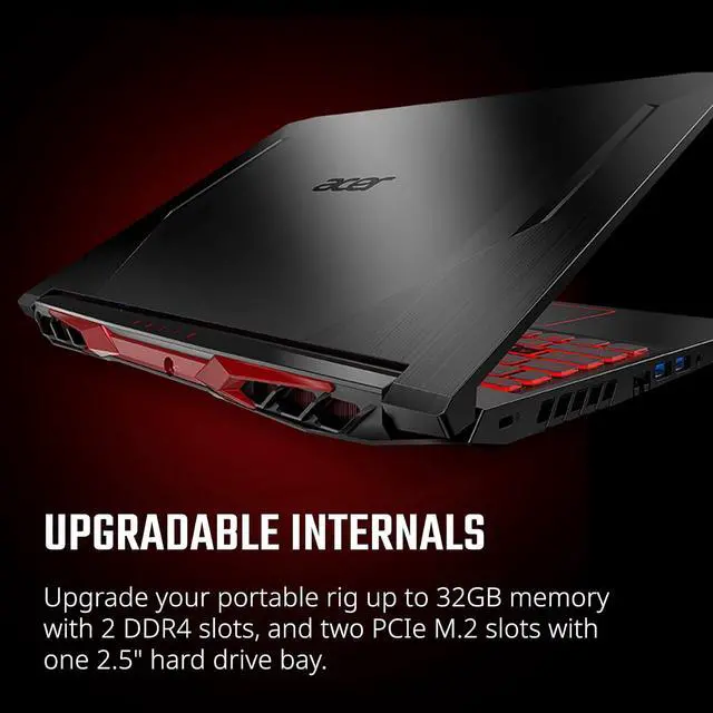 Alt view image 4 of 7 - Acer Nitro 5 Gaming Laptop, 15.6" FHD 144Hz, Intel Core i5-10300H 4-core Processor, NVIDIA GeForce RTX 3050 4GB GDDR6, 32GB DDR4  1TB PCIe SSD, Bluetooth 5.1 Backlit Keyboard, Windows 11 Pro
