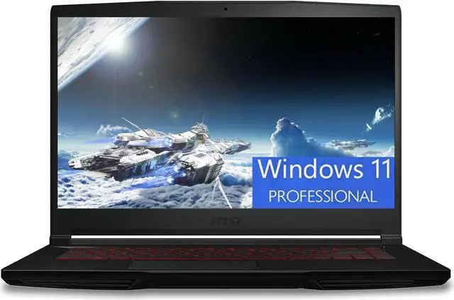 Main image of MSI GF63 Thin 15 Gaming Laptop, 15.6" FHD Display, 11th Generation Intel Hexa-Core i5-11400H 6 core Processor, GeForce GTX 1650 4GB, 32GB DDR4  1TB PCIe SSD, Backlit USB-C, Windows 11 Pro