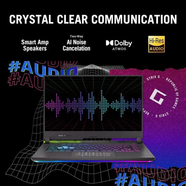 Alt view image 5 of 6 - ASUS ROG Strix G15 Gaming Laptop, 15.6" 300Hz IPS FHD Display, AMD Ryzen 7 6800H 8-core Processor, NVIDIA GeForce RTX 3060 6GB GDDR6, 64GB DDR5  1TB PCIe SSD, Wi-Fi 6E, Bluetooth 5.2, Windows 11 Pro