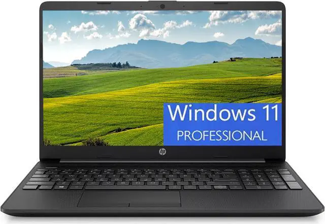 Main image of HP 17 Laptop, 17.3" FHD (1920 x 1080) display, AMD Ryzen 5 5500U 6-Core up to 4.0GHz, AMD Radeon Graphics, 32GB DDR4  1TB PCIe SSD, Fingerprint, Webcam, WiFi, Windows 11 Pro