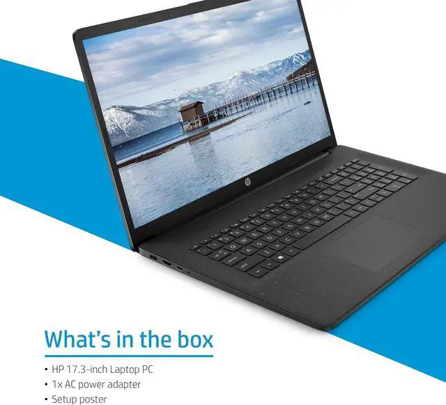 Alt view image 6 of 7 - HP 17 Laptop, 17.3" HD+ (1600 x 900) Display, Intel Core i5-1235U 10-core Processor, Intel Iris Xe Graphics, 8GB DDR4  256GB PCIe SSD, WiFi6, Bluetooth5, Windows 10