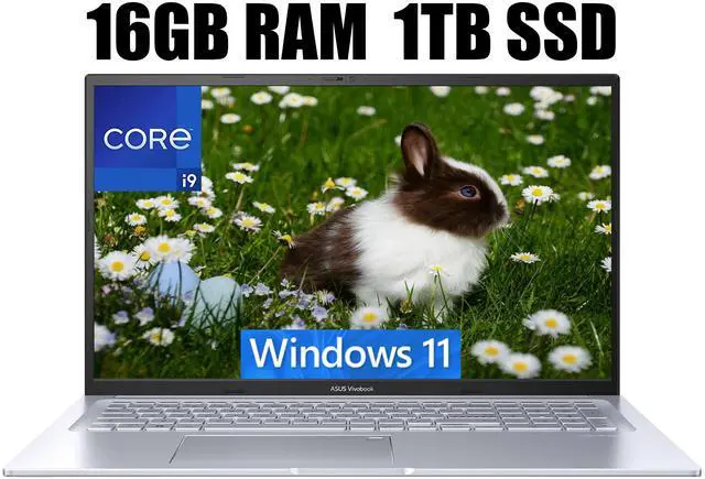 Main image of ASUS Vivobook 17X Laptop, 17.3" Full HD (1920x1080) Display, Intel Core i9-13900H 14 cores Processor, Intel Iris Xe graphics, Wi-Fi 6E + Bluetooth 5.3, 16GB DDR4  1TB PCIe SSD, Windows 11