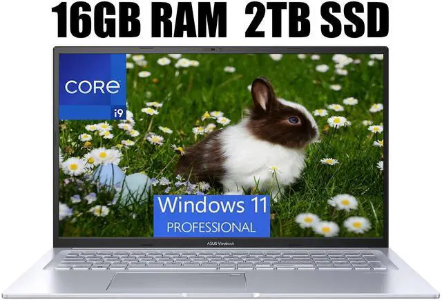 Main image of ASUS Vivobook 17X Laptop, 17.3" Full HD (1920x1080) Display, Intel Core i9-13900H 14 cores Processor, Intel Iris Xe graphics, Wi-Fi 6E + Bluetooth 5.3, 16GB DDR4  2TB PCIe SSD, Windows 11 Pro