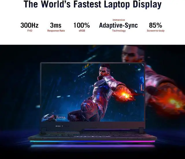 Alt view image 3 of 6 - ASUS ROG Strix 15 Gaming Laptop, 15.6" 300Hz FHD Display, AMD Ryzen 9 5900HX 8 cores Processor, NVIDIA GeForce RTX 3080 8GB GDDR6, RGB Keyboard, 32GB DDR4  2TB PCIe SSD, Windows 11 Pro