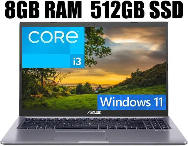 Main image of ASUS VivoBook 15 Laptop, 15.6" FHD (1920x1080) Display, Intel i3-1115G4 2 Cores Processor, Intel UHD Graphics, USB Type-C, HDMI, Wi-Fi, 8GB DDR4  512GB PCIe SSD, Windows 11