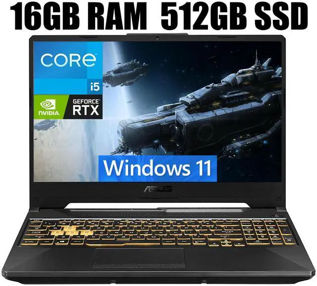 Main image of ASUS TUF Gaming F15 Gaming Laptop, 15.6" Full HD (1920 x 1080) 144Hz, Intel Core i5-11400H 6 cores Processor, NVIDIA GeForce RTX 2050 4GB, Thunderbolt 4, 16GB DDR4  512GB PCIe SSD, Windows 11