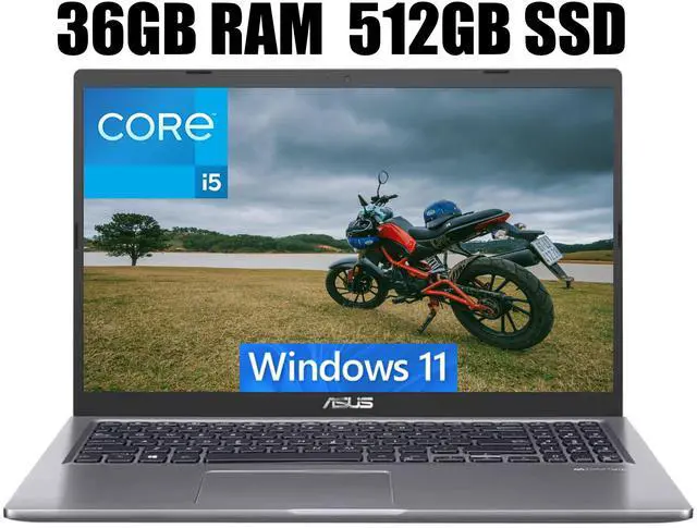 Main image of ASUS VivoBook 15 Thin and Light Laptop, 15.6" FHD (1920 x 1080) Display, Intel Core i5-1135G7 4 cores Processor, Intel Iris Xe Graphics, Fingerprint, 36GB DDR4  512GB PCIe SSD, Windows 11