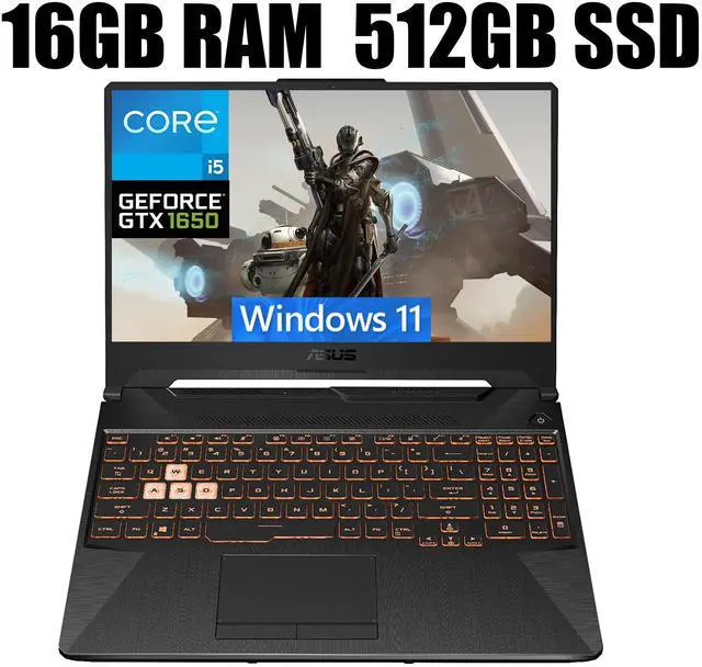 Main image of ASUS TUF F15 Gaming Laptop, 15.6" FHD 144Hz Display, Intel Core i5-10300H 4 cores Processor, NVIDIA GeForce GTX 1650 4GB, Wi-Fi 6, 16GB DDR4  512GB PCIe SSD, Windows 11