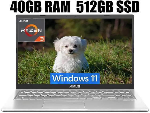 Main image of ASUS VivoBook 15 Laptop, 15.6" FHD (1920 x 1080) Display, AMD Dual-core Ryzen 3 3250U Processor, AMD Radeon Graphics, Wi-Fi 5 + Bluetooth 5.1, 40GB DDR4  512GB PCIe SSD, Windows 11